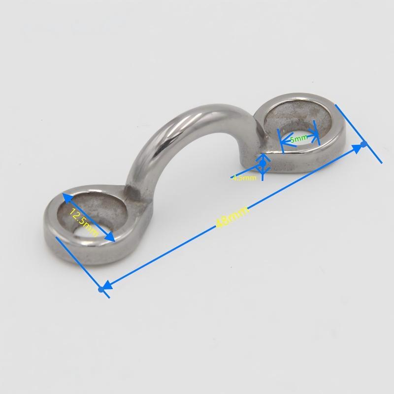 SS316 Stainless Steel Ceiling Hooks  Boat Top Pad Eye, Stainless Steel Bimini Boats Top Eye Strap with Screws, Sturdy Tie Down Anchors Hardware, Kayak Deck Loops for Boat Canoe Rigging