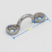 Load image into Gallery viewer, SS316 Stainless Steel Ceiling Hooks  Boat Top Pad Eye, Stainless Steel Bimini Boats Top Eye Strap with Screws, Sturdy Tie Down Anchors Hardware, Kayak Deck Loops for Boat Canoe Rigging