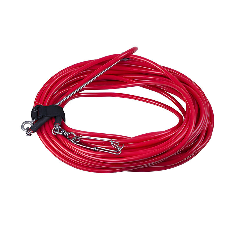 Float Line Assembly for Spearfishing and Freediving - High Visibility Red,  Strength, Stainless Steel Clips