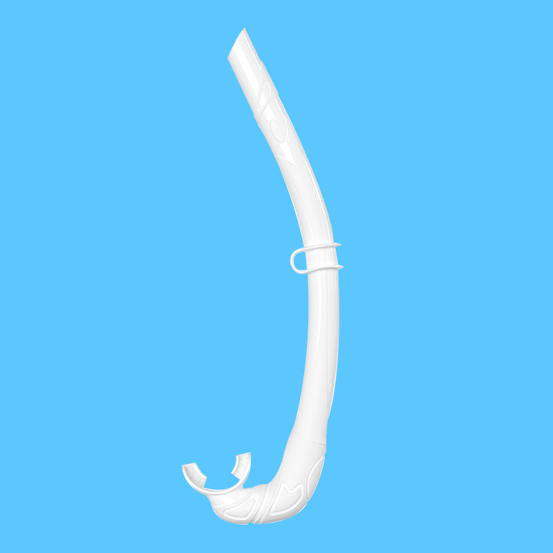 Snorkel for Lap Swimming, Adult Snorkeling Gear Swim Training, Center-Mount Silicone Mouthpiece One-Way Purge Valve in Pool and Open Water