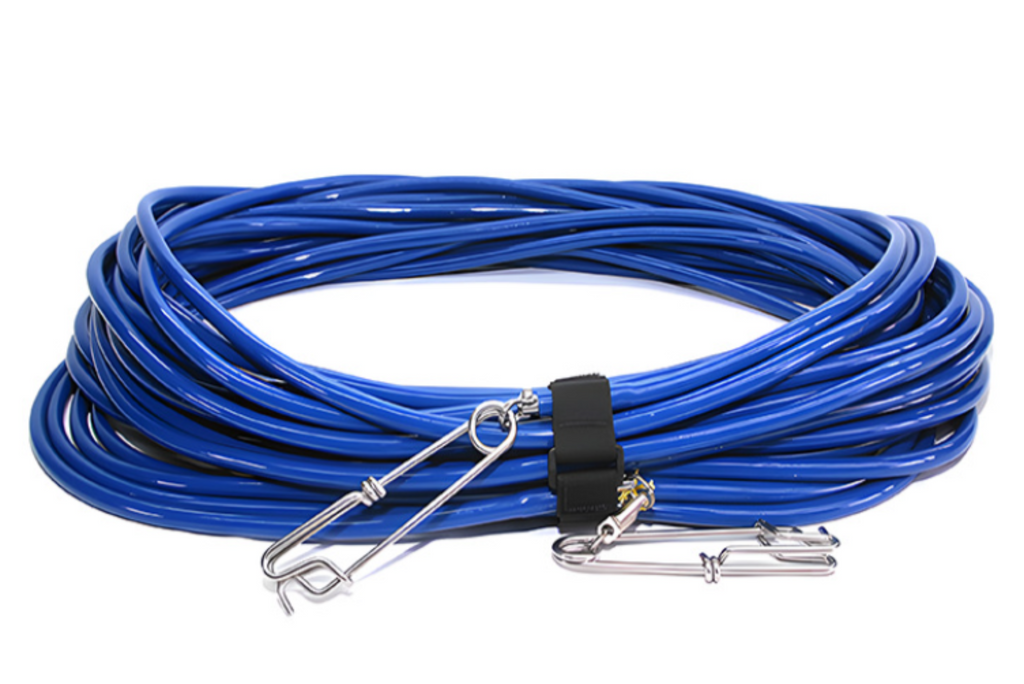 Float Line Assembly for Spearfishing and Freediving - High Visibility Red,  Strength, Stainless Steel Clips