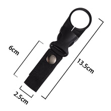 Load image into Gallery viewer, 3Pcs Portable Water Bottle Clip with  stainless steel buckle , Hanging Bottle Buckle Clip for Outdoor Camping Hiking Traveling Backpack Belt Nylon Webbing Strap Tools