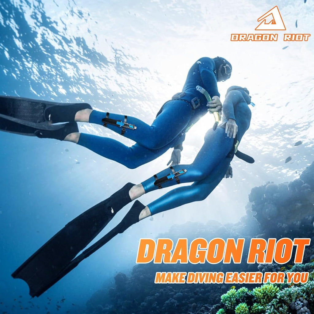 Diving Knife with Leg Straps & Sheath - Stainless Steel Blade Dive Knife Lightweight, Sharp Divers Knife for Diving, Spearfishing, Snorkeling