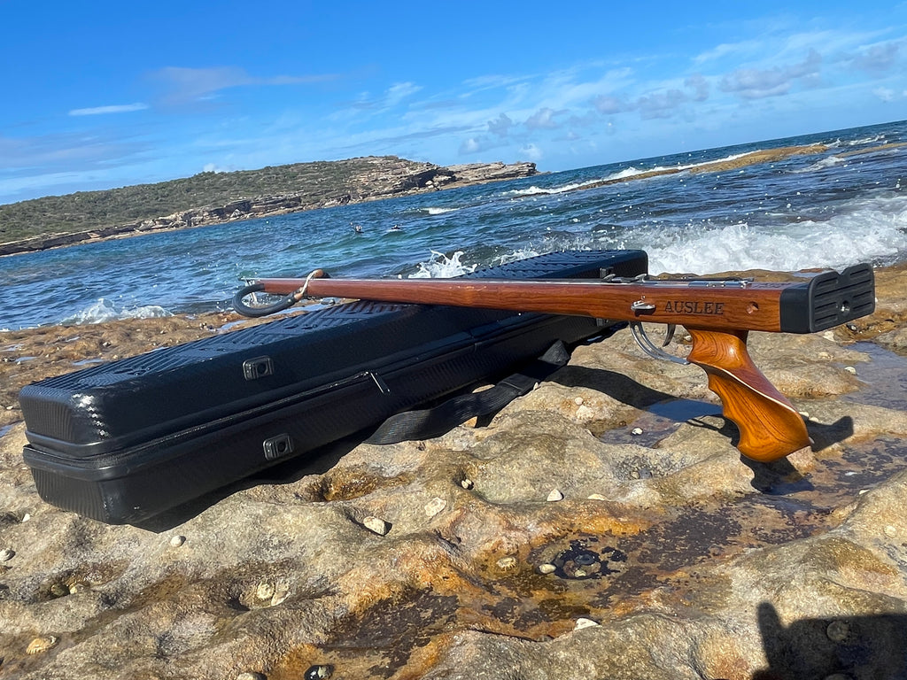 Ranger wood speargun Series for Spearfishing, Speargun for Freediving, Scuba Diving, Fishing, Diving, Burma Teak, Stainless Steel Shaft