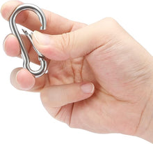 Load image into Gallery viewer, sprookber Stainless Steel Spring Snap Hook Carabiner - 304 Stainless Steel Clips, Set of 5