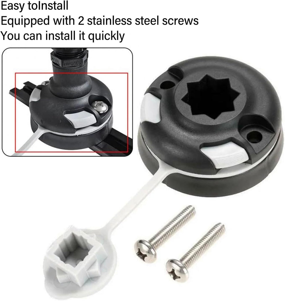 Track Mounting Base, Kayak Track Mount Base Light Pole Base Rail Mount Replacement for Fishing Boat Canoe Yacht, Built in 2 Screws