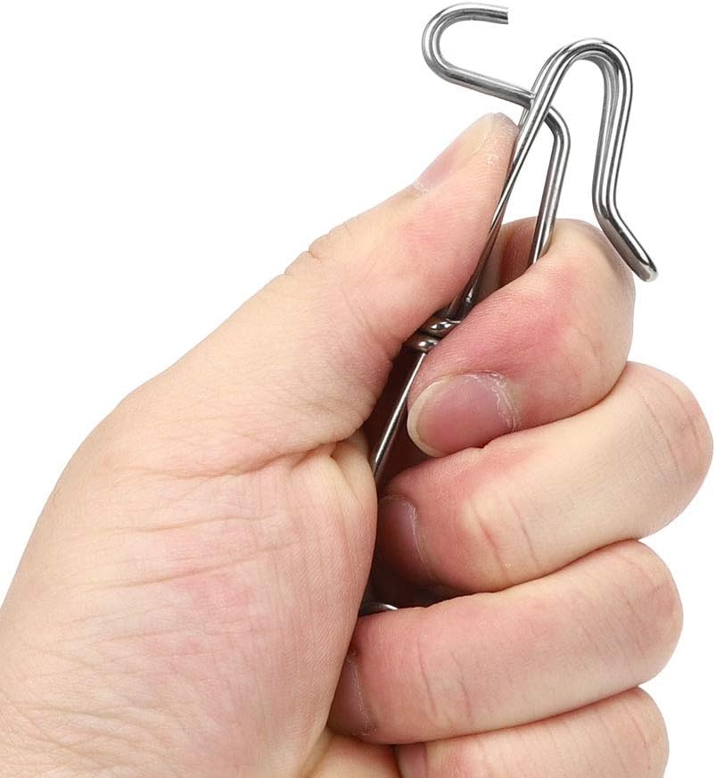 5PCS Stainless Steel Long Line Longline Clip For Fishing Snapper Or Shark  Diving Spearfishing Stainless Steel Shark Clip