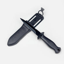 Load image into Gallery viewer, 6.1" (154 mm) Dive & Spearfishing Knife – SS420 Serrated Stainless Steel with Black Coating for Easy Cleaning – Lightweight, Rust-Resistant Blade – Includes Adjustable Arm/Leg Holster