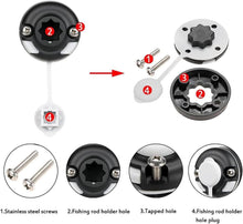 Load image into Gallery viewer, Track Mounting Base, Kayak Track Mount Base Light Pole Base Rail Mount Replacement for Fishing Boat Canoe Yacht, Built in 2 Screws