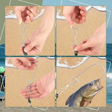 Load image into Gallery viewer, Fishing Stringer, 5Pcs Stainless Steel Fishing Stringer Heavy Duty Fish Wire Rope Lock Fishing Stringer Clip Fish Lock Cable for Outdoor Fishing Fish Stringer