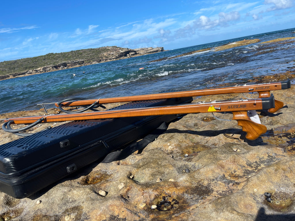 Ranger wood speargun Series for Spearfishing, Speargun for Freediving, Scuba Diving, Fishing, Diving, Burma Teak, Stainless Steel Shaft