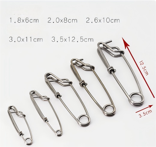 5PCS Stainless Steel Long Line Longline Clip For Fishing Snapper Or Shark  Diving Spearfishing Stainless Steel Shark Clip