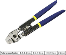 Load image into Gallery viewer, Wire Rope Crimping Tool Kit, Wire Rope Swager Crimper Up To 2.2mm with Aluminum Double Barrel Ferrule Crimping Loop Sleeves, Stainless Steel Thimbles and Cable Cutter for Cable Crimping