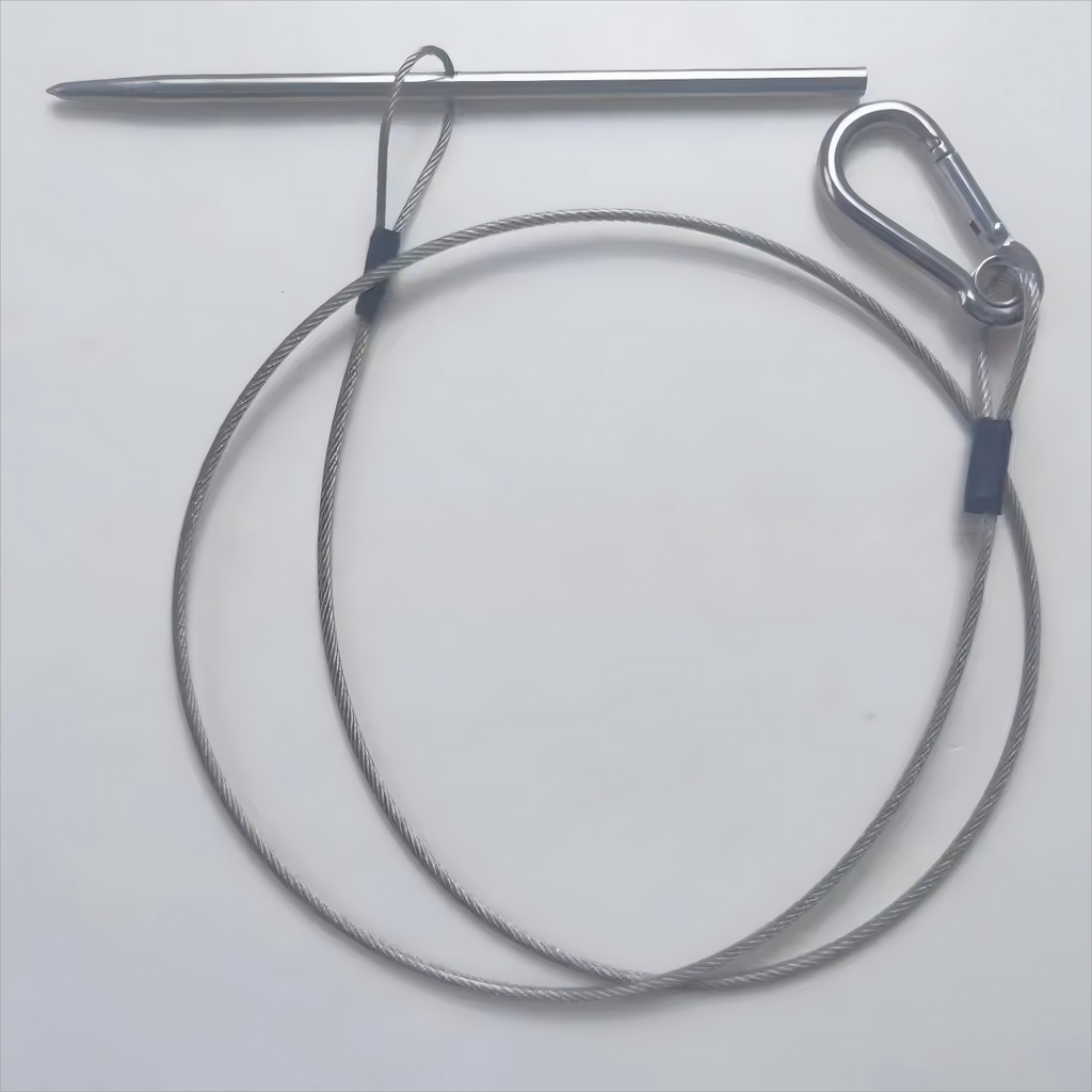 Fish Holder Line for Scuba Diving and Freediving Quick Spearguns with Stainless Steel Cable