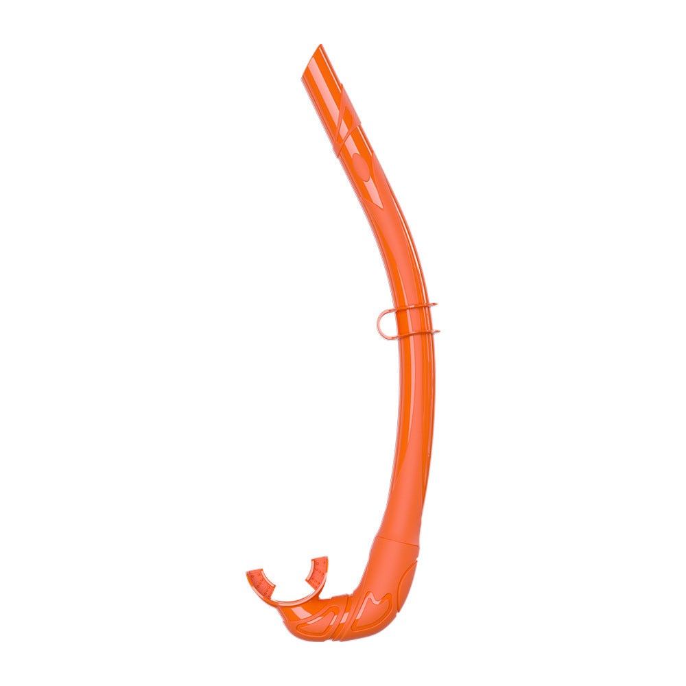 Snorkel for Lap Swimming, Adult Snorkeling Gear Swim Training, Center-Mount Silicone Mouthpiece One-Way Purge Valve in Pool and Open Water