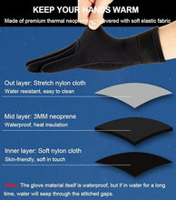 Load image into Gallery viewer, 3mm Diving Gloves , Anti Slip Fishing Gloves Surfing Glove with Adjustable Wrist Strap, Water Proof Gloves Pool Glove Swim Gloves Ice Fishing Gloves