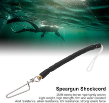 Load image into Gallery viewer, Spearfishing Shock Cord Speargun Shock Cord Spear Fishing Equipment Black Speargun Shooting Line with Stainless Steel Snap Swivel Pigtail for Avoiding Losing Catch