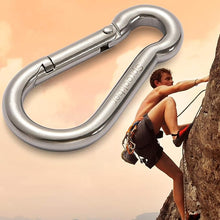 Load image into Gallery viewer, sprookber Stainless Steel Spring Snap Hook Carabiner - 304 Stainless Steel Clips, Set of 5