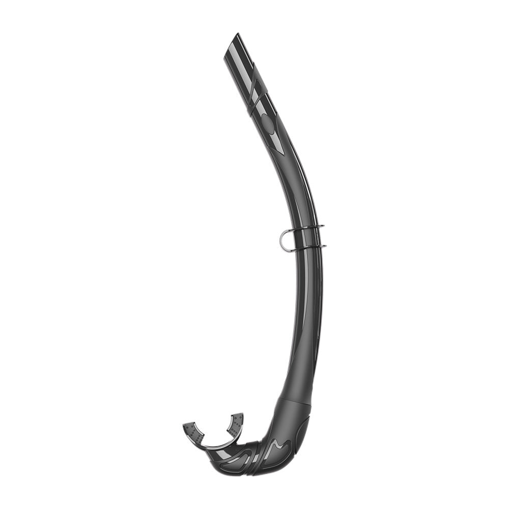 Snorkel for Lap Swimming, Adult Snorkeling Gear Swim Training, Center-Mount Silicone Mouthpiece One-Way Purge Valve in Pool and Open Water