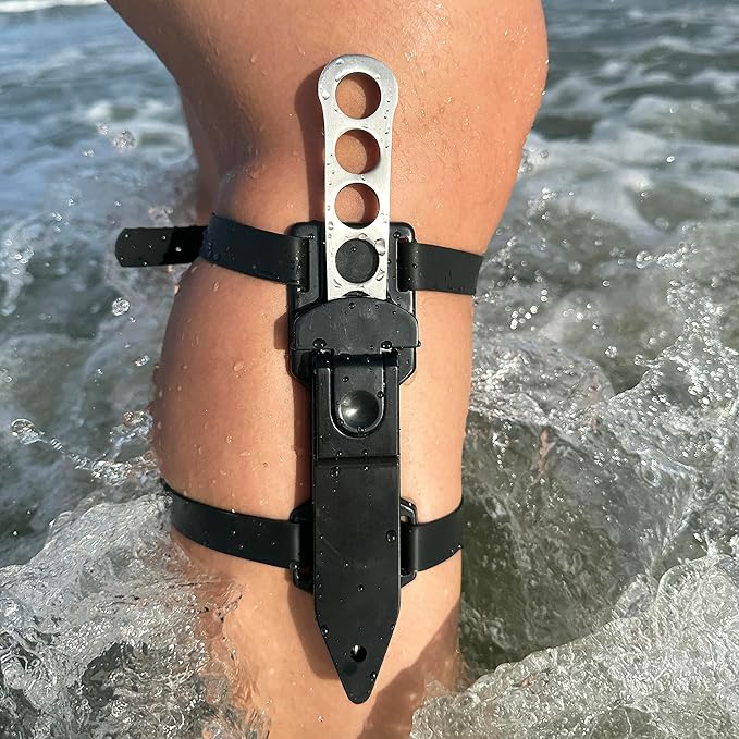 Dive Knife Straps Diving Universal Fins Straps, Quick Release Diving Snorkeling Replacement Knifes Belt Dive Knife Leg Strap Kayak Thigh Straps Dive Safety Strap