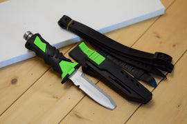 Diving Knife with Leg Straps & Sheath - Stainless Steel Blade Dive Knife Lightweight, Sharp Divers Knife for Diving, Spearfishing, Snorkeling