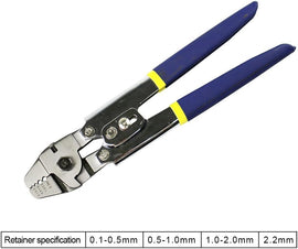 Wire Rope Crimping Tool Kit, Wire Rope Swager Crimper Up To 2.2mm with Aluminum Double Barrel Ferrule Crimping Loop Sleeves, Stainless Steel Thimbles and Cable Cutter for Cable Crimping